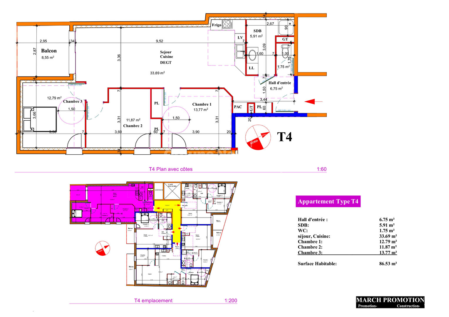 Photo Valence hyper centre  - Programme neuf - Appartement 4 pièce(s) 86.53 m2 image 1/1
