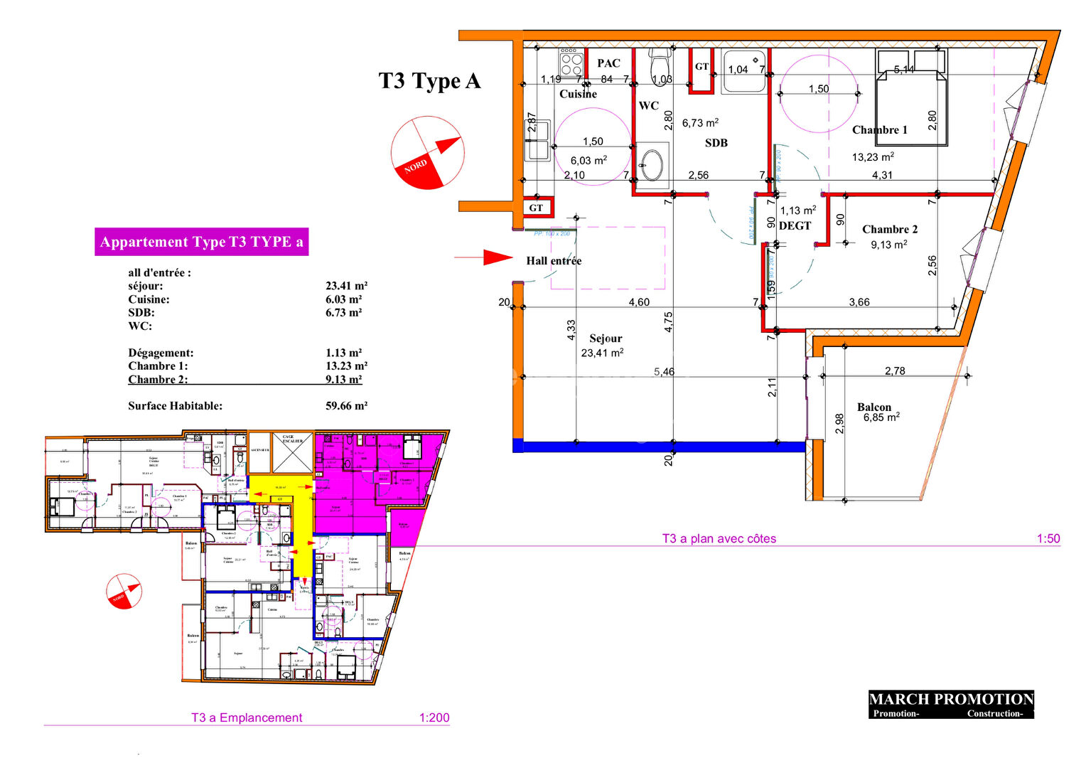 Valence hyper centre  - Programme neuf - Appartement 3 pièce(s) 59.66 m2