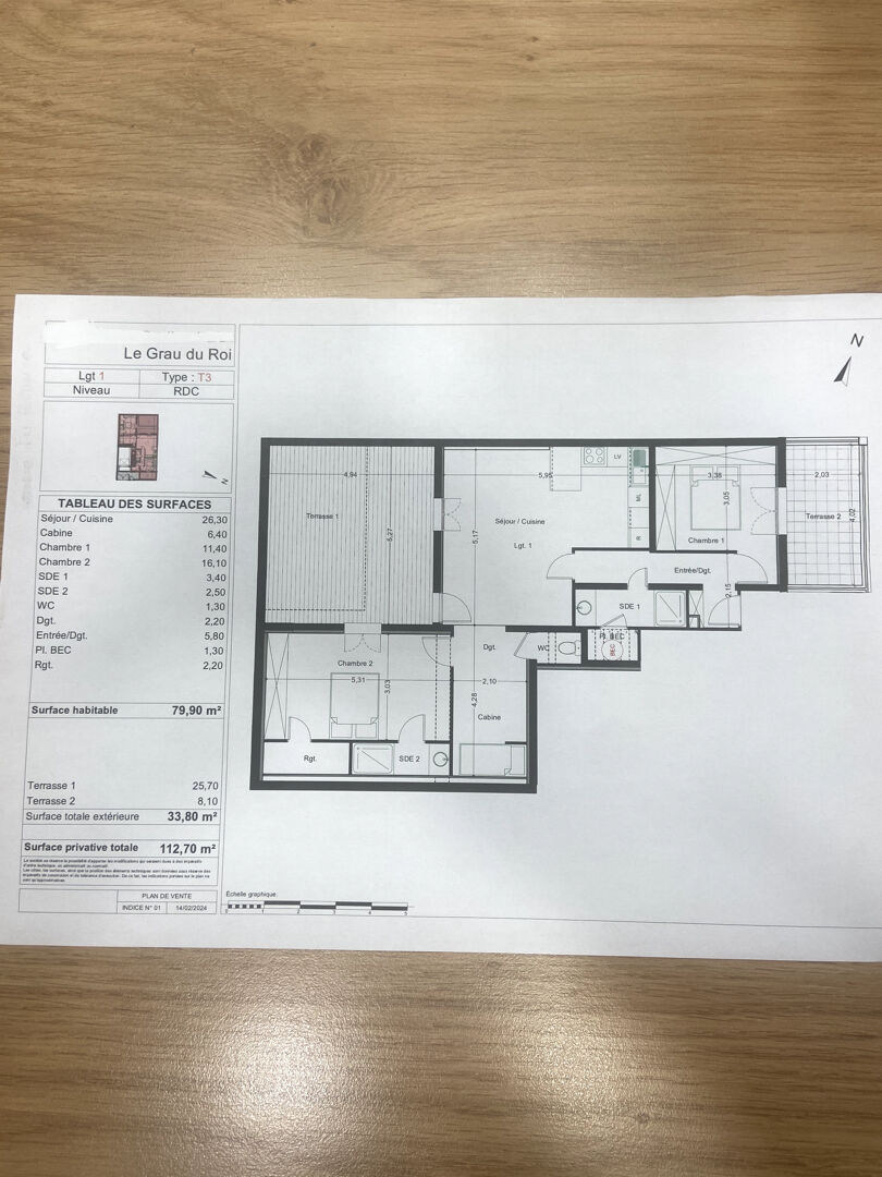 À vendre : Appartement 3 pièces au Grau du Roi