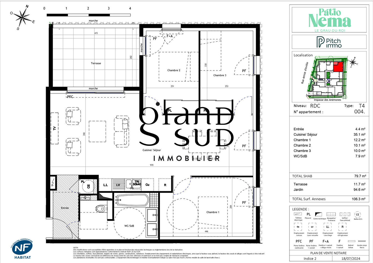 Photo PATIO NEMA  Appartements neufs du T2 au T4 au Grau-du-Roi, à 4 min de la plage image 3/3
