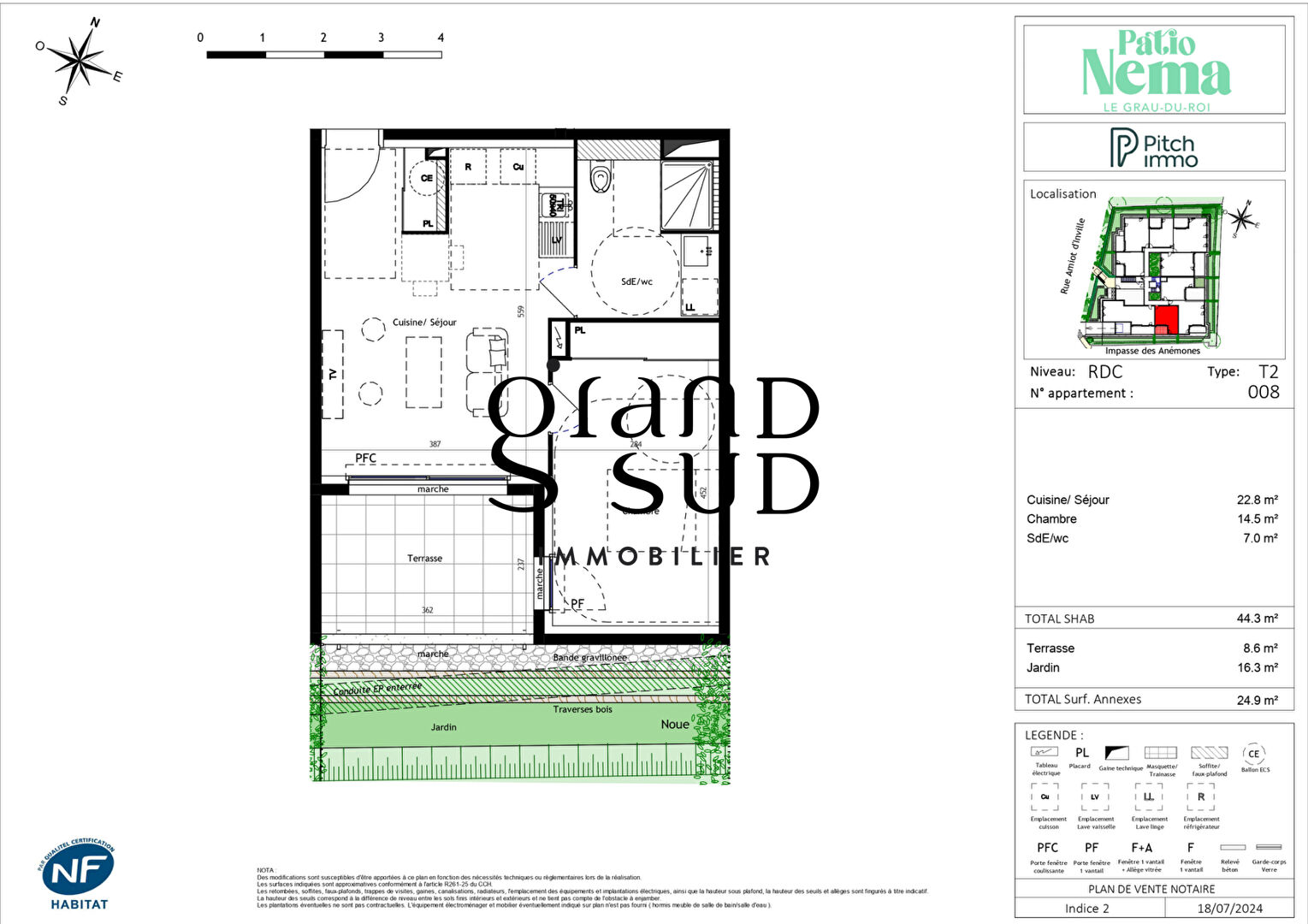 Photo Appartement Le Grau Du Roi 2 pièce(s) 44 m2 image 2/3