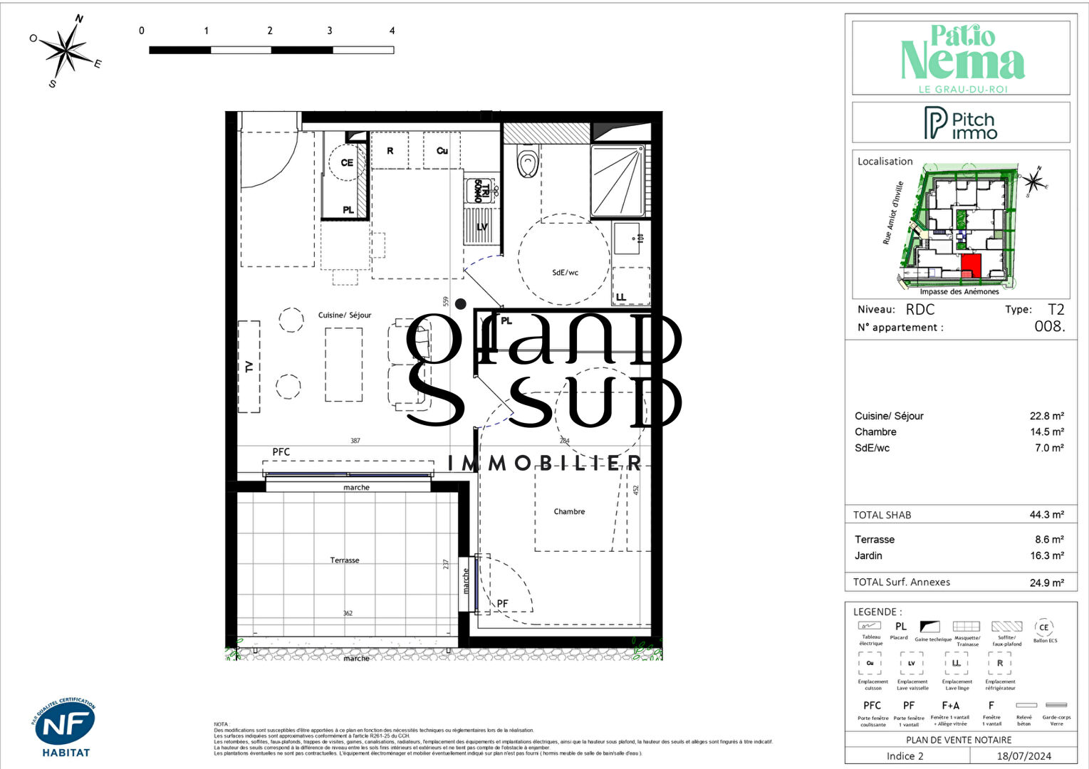 Photo Appartement Le Grau Du Roi 2 pièce(s) 44 m2 image 3/3