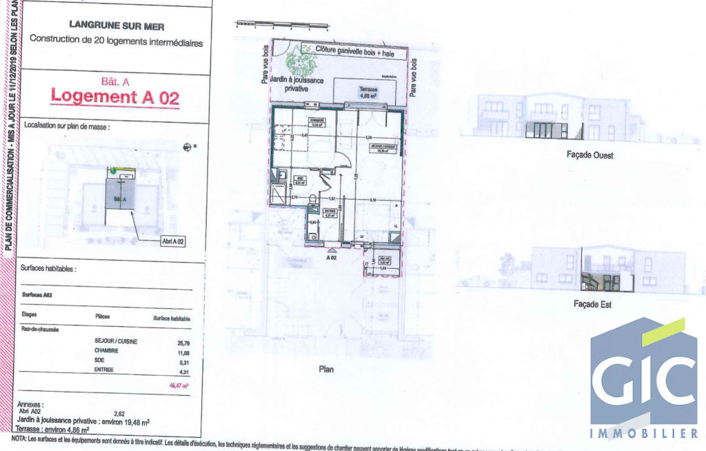 Appartement A Vendre Langrune Sur Mer A Vendre En Vefa Appartement Langrune Sur Mer 2 Piece S 46 47 M2 Gic Immobilier