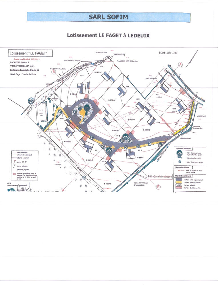 Photo Terrain LEDEUIX  1760 m2 lot 5 image 2/2