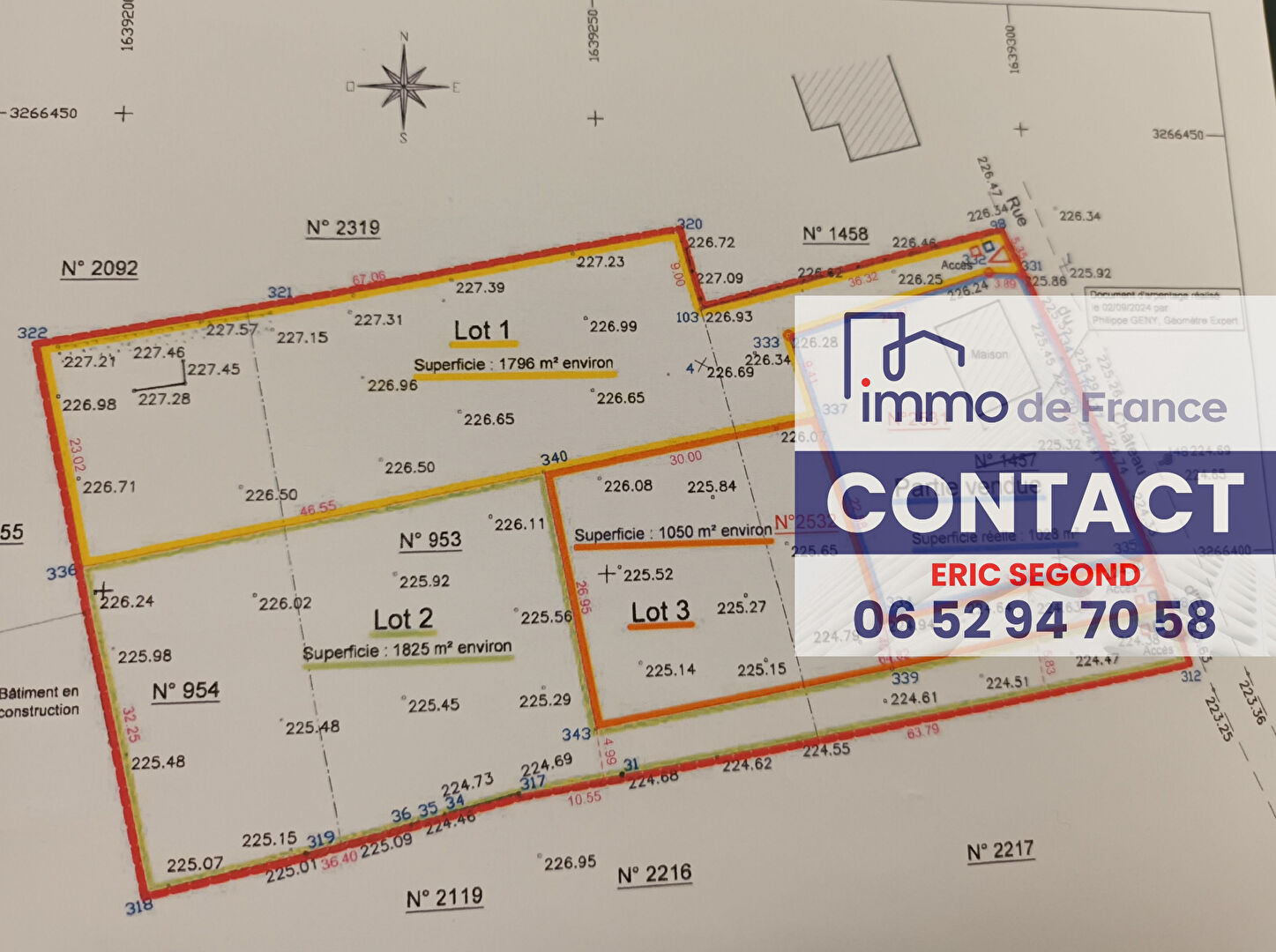 Photo Dans village Vallée du Lot- Terrain à bâtir 1796 m2- EXCLUSIVITE- image 3/5