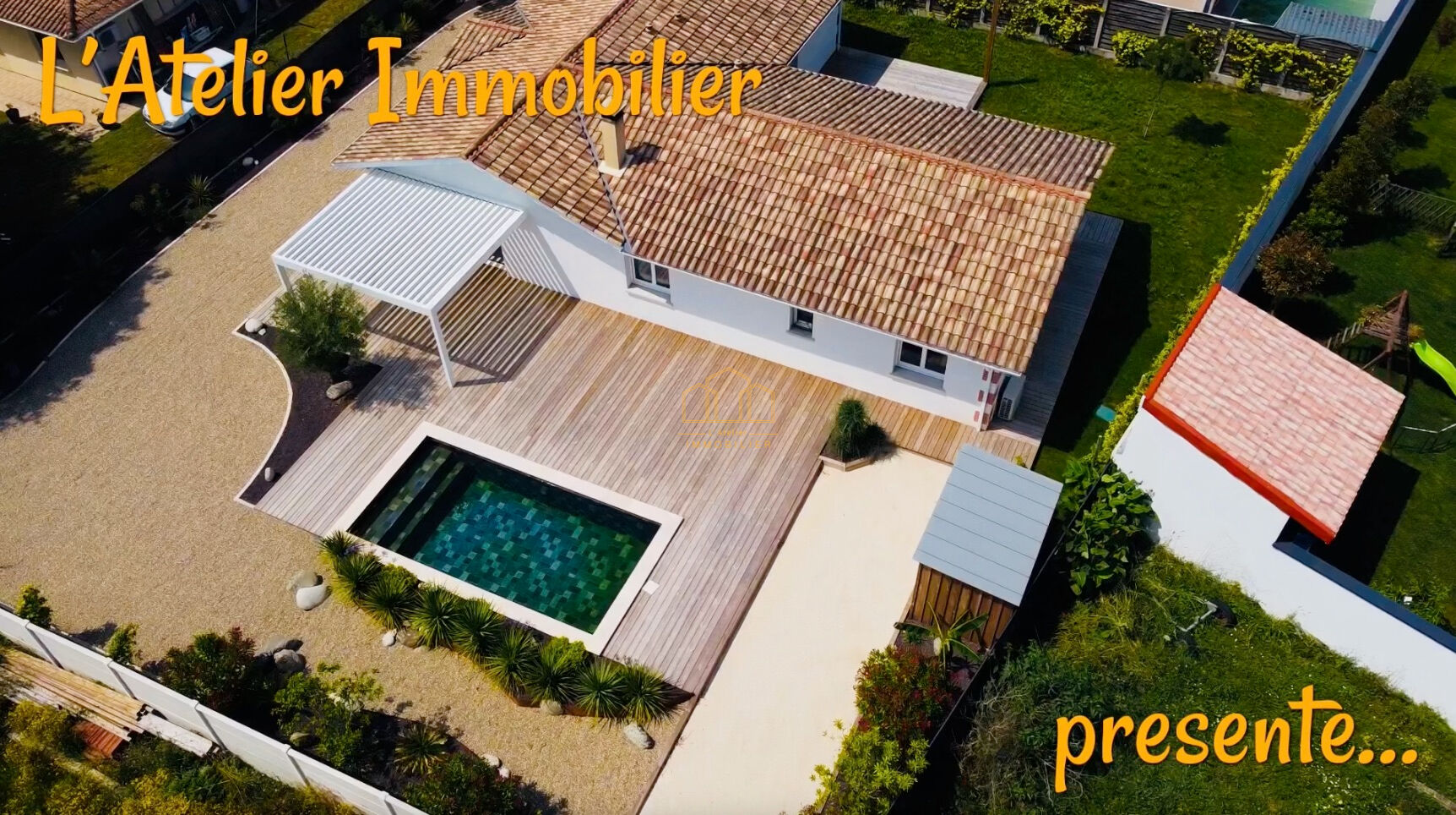 Maison de plain-pied 4 chambres avec piscine et garage à vendre à Gujan-Mestras