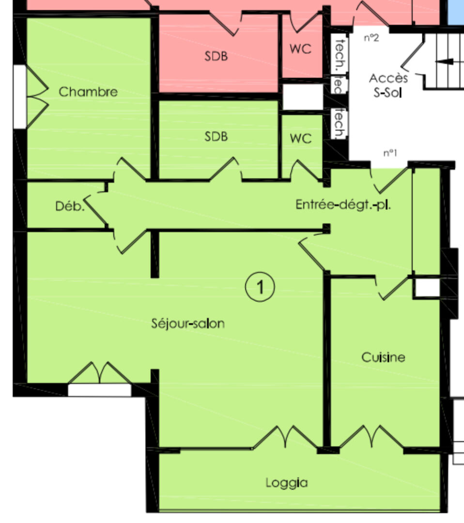 Segré - appartement avec balcon et cave