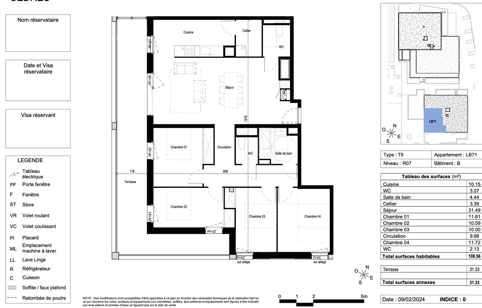 Photo Appartement 5 pièces Blagnac de 108 m2 image 3/3