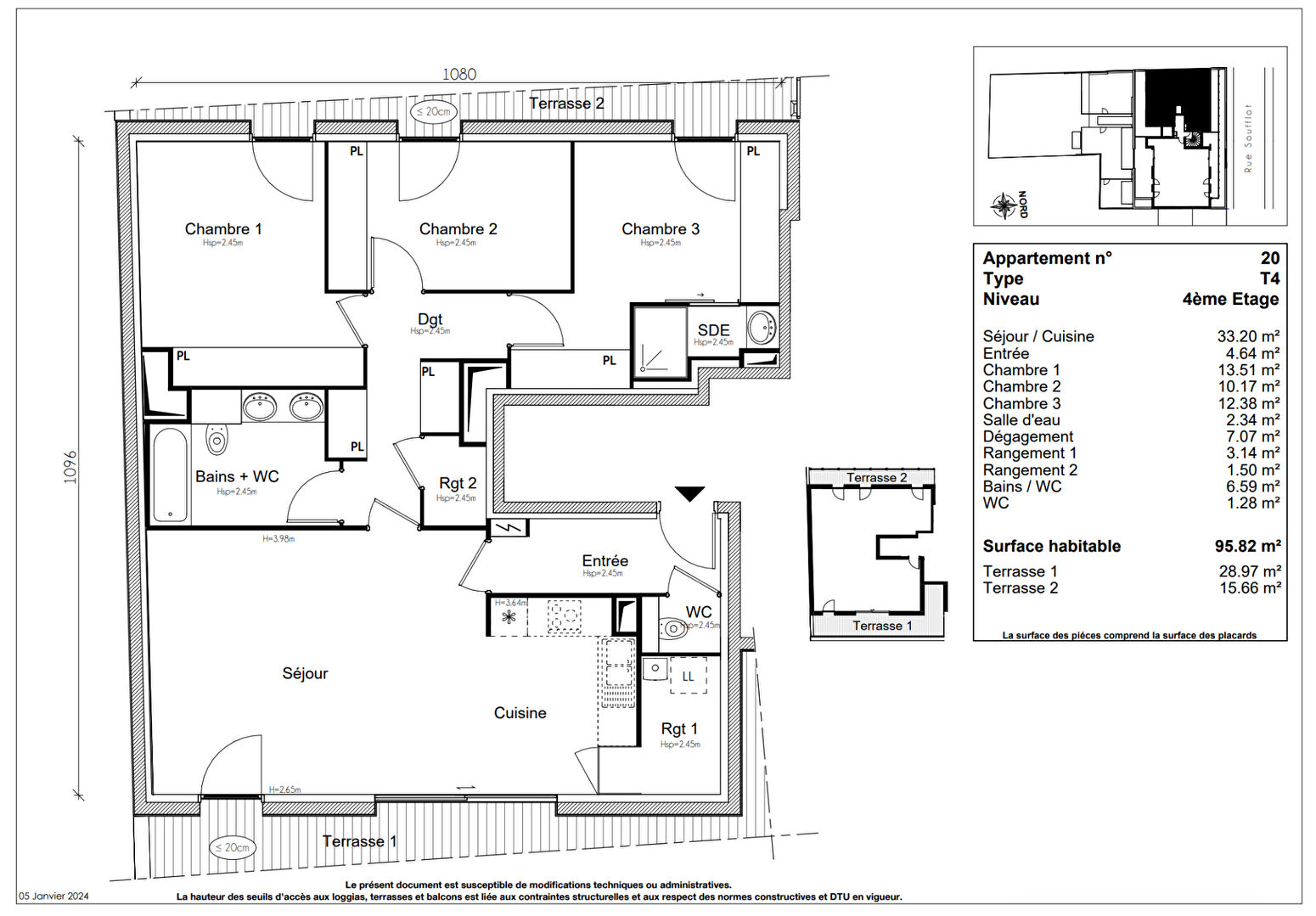 Photo Appartement T4 - 96m2 - Quartier Saint Michel image 3/6