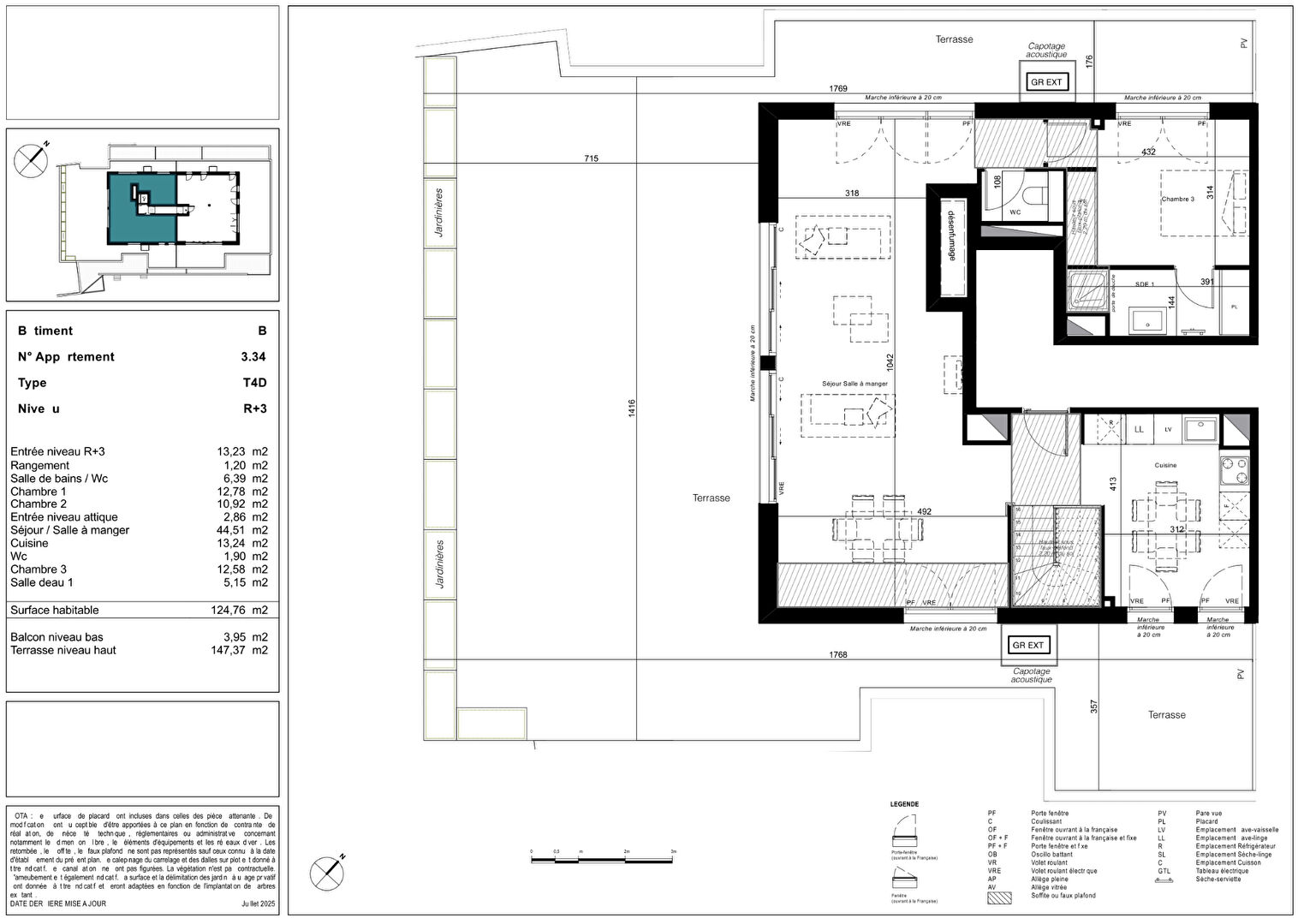 Photo Appartement T4 Duplex - 125m2 - Quartier Côte Pavée image 3/6