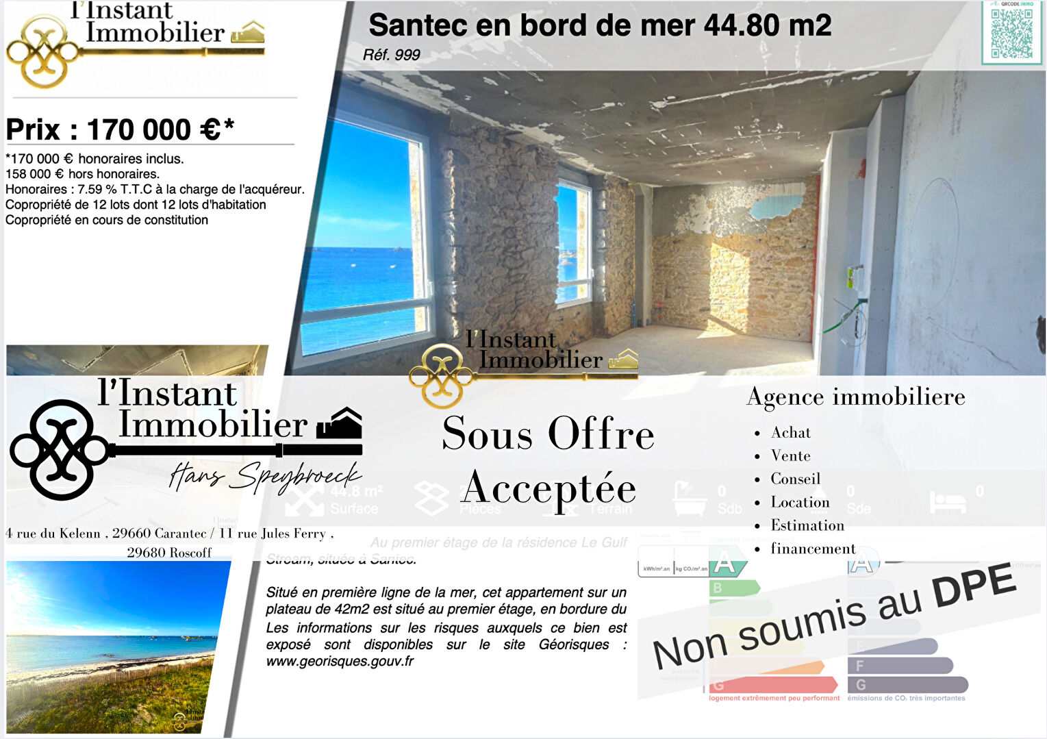 Agence immobilière de L'instant Immobilier Carantec