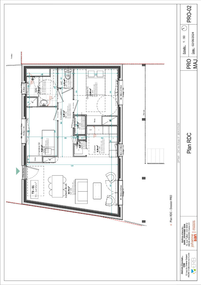 Photo Appartement  3 pièces 68.48 m2 avec terrasse image 4/4