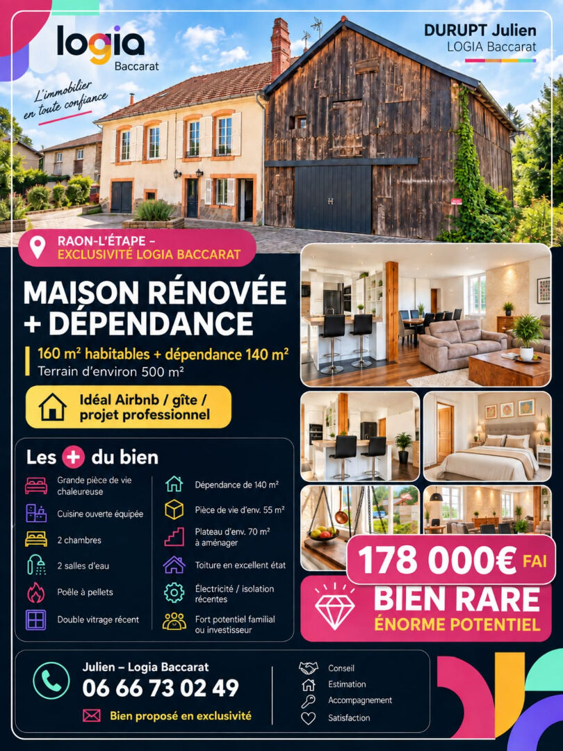 Maison Raon L Etape 4 pièce(s) 200 m2