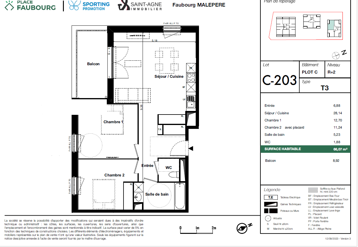 Appartement T3 Neuf - TOULOUSE / MALEPERE