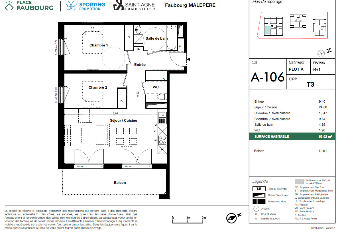 Photo Appartement T3 neuf - TOULOUSE/MALEPERE image 1/6