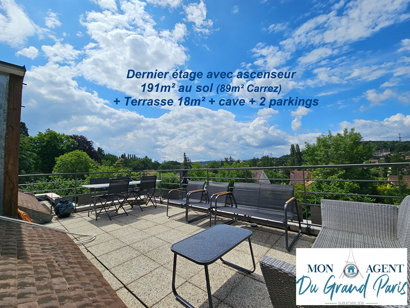 Photo Appartement atypique dernier etage ascenseur terrasse vue vallee Verrieres le Buisson proche Bievres image 1/6