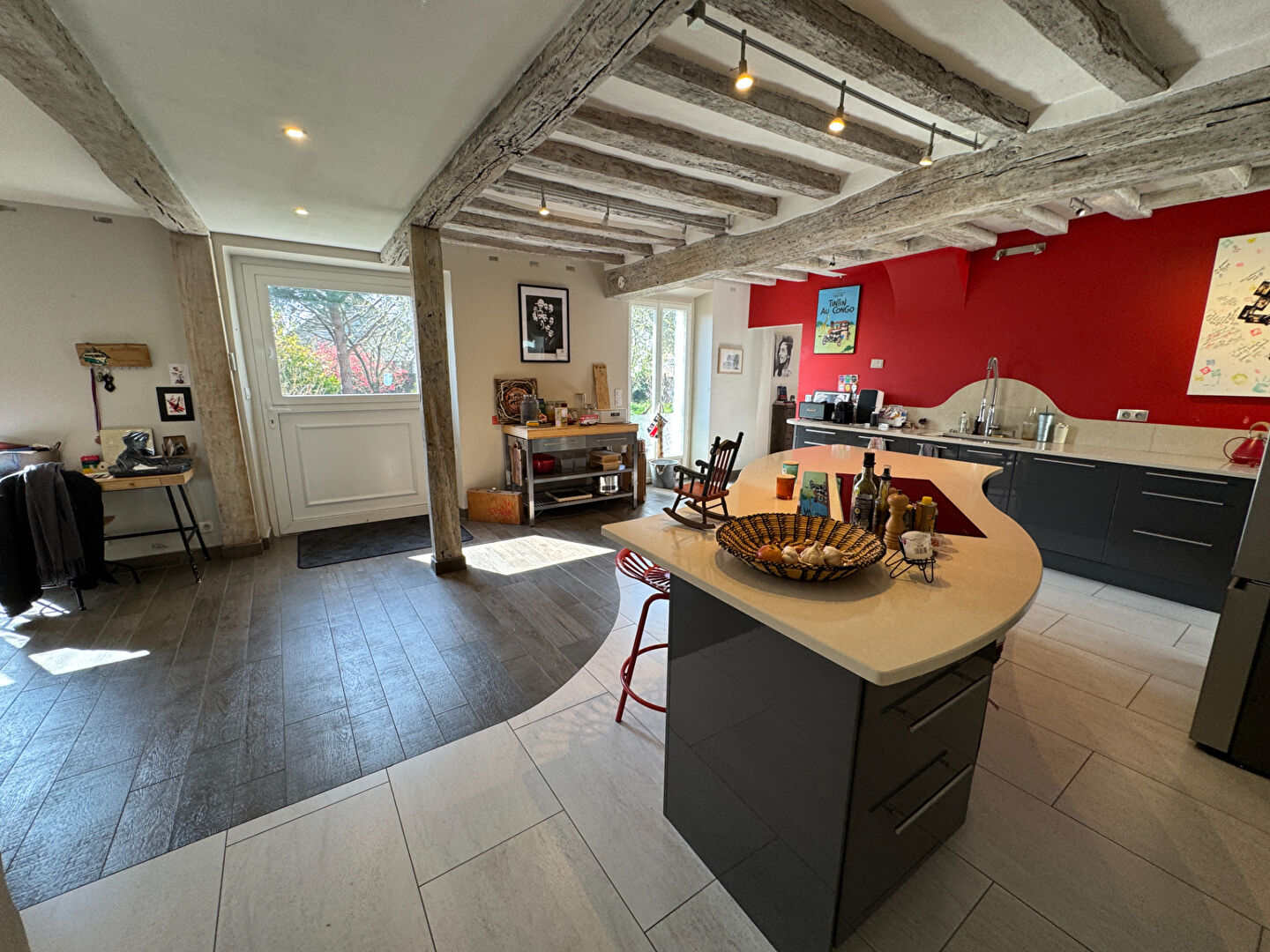 Photo Belle longère du 18ème siècle avec garage Auteuil -Autouillet  8 pièces 218 m2 image 4/6