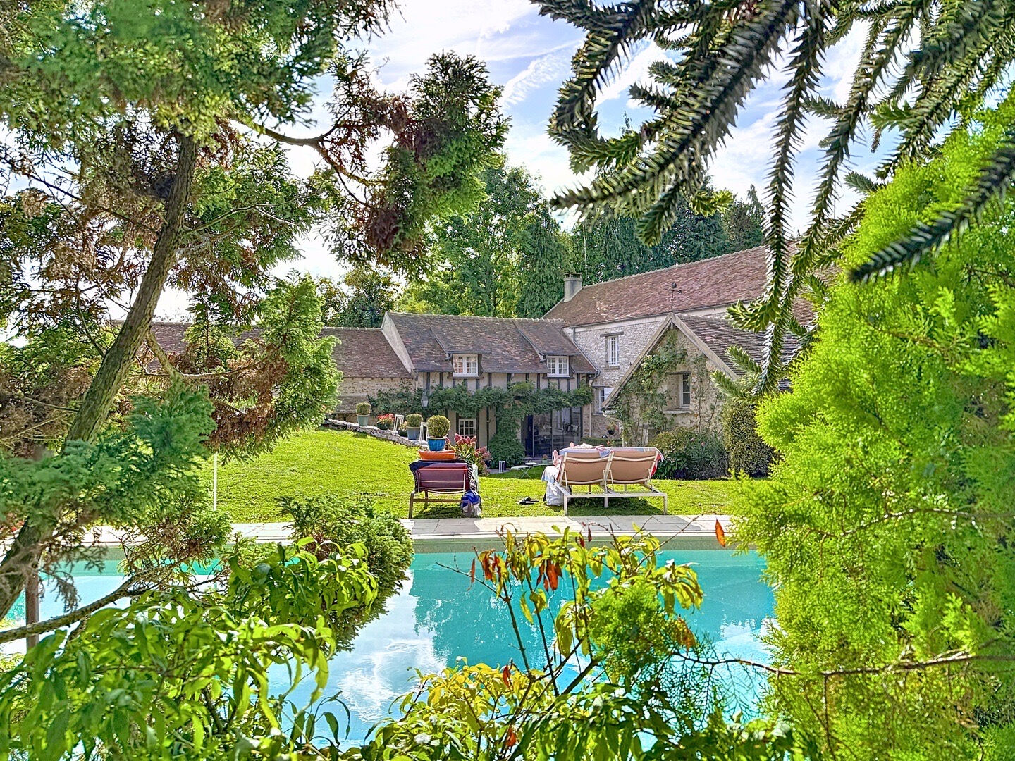 Photo Ancienne demeure de prestige  entièrement rénovée avec piscine et dépendance  Proche Auteuil / Autouillet 8 pièces  267 m2 image 1/6