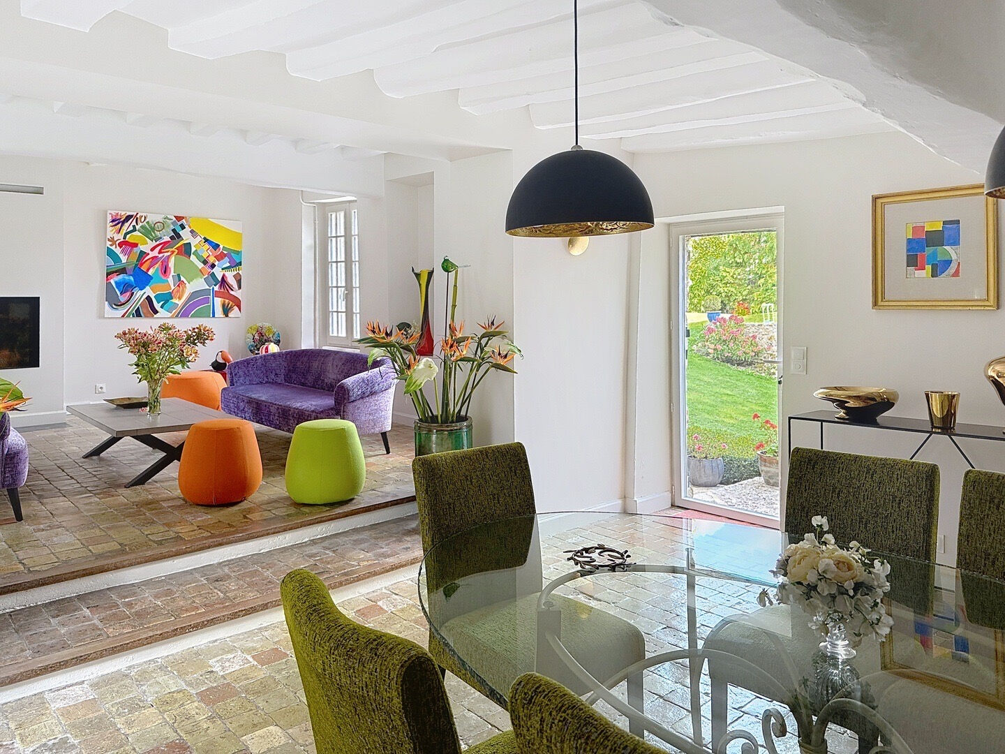 Photo Ancienne demeure de prestige  entièrement rénovée avec piscine et dépendance  Proche Auteuil / Autouillet 8 pièces  267 m2 image 5/6