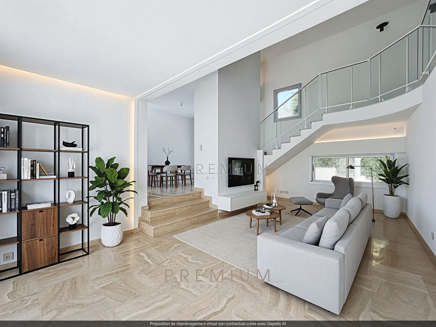 Photo Élégante villa d'architecte aux volumes contemporains et jardin paysager image 3/6