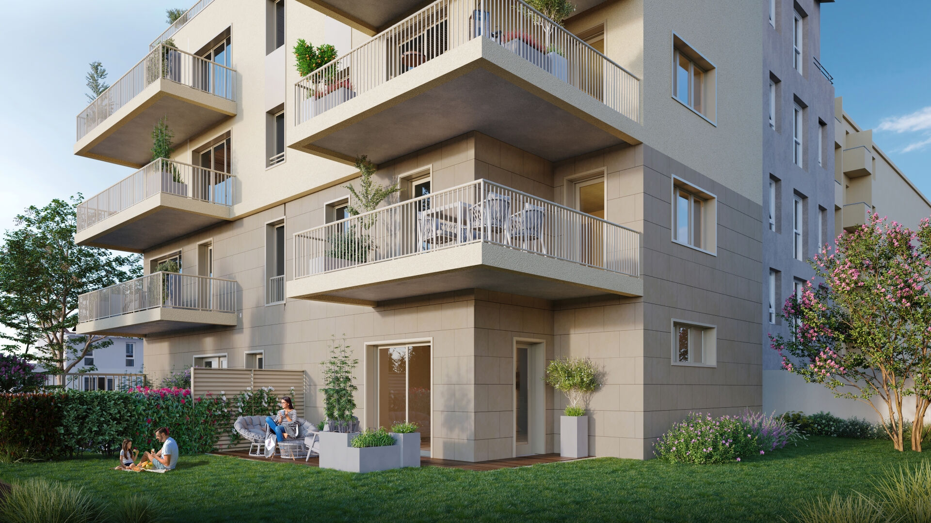 Photo Appartement T3 rez-de-jardin avec jardin - Résidence LES VILLAS MAGNOLIAS - Lyon 3, Montchat image 2/3