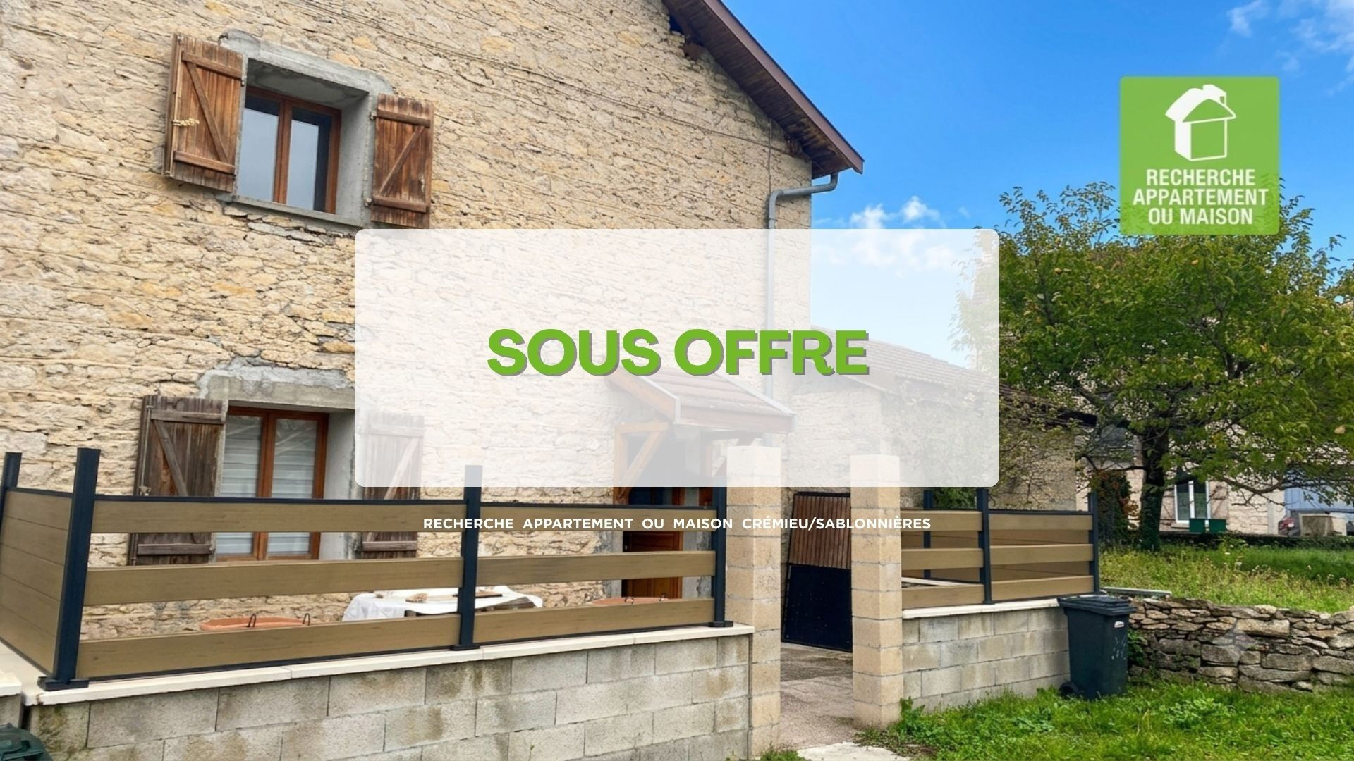Agence immobilière de RECHERCHE APPARTEMENT OU MAISON - Crémieu