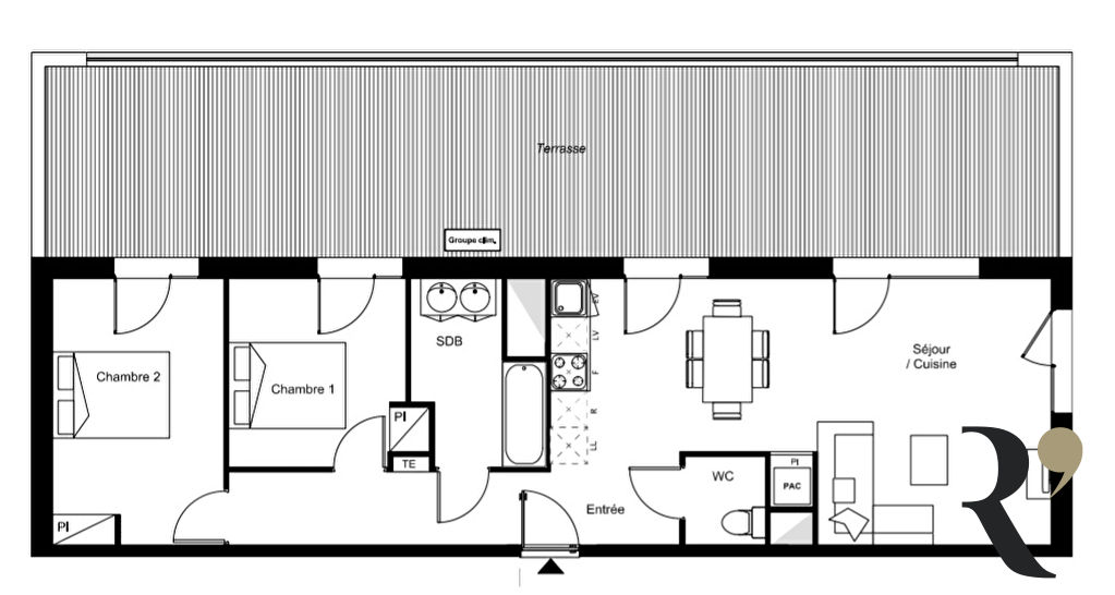 Photo Magnifique appartement Toulouse Pont des Demoiselles 3 pièces 67 m² et magnifique terrasse de 51 m² image 2/2