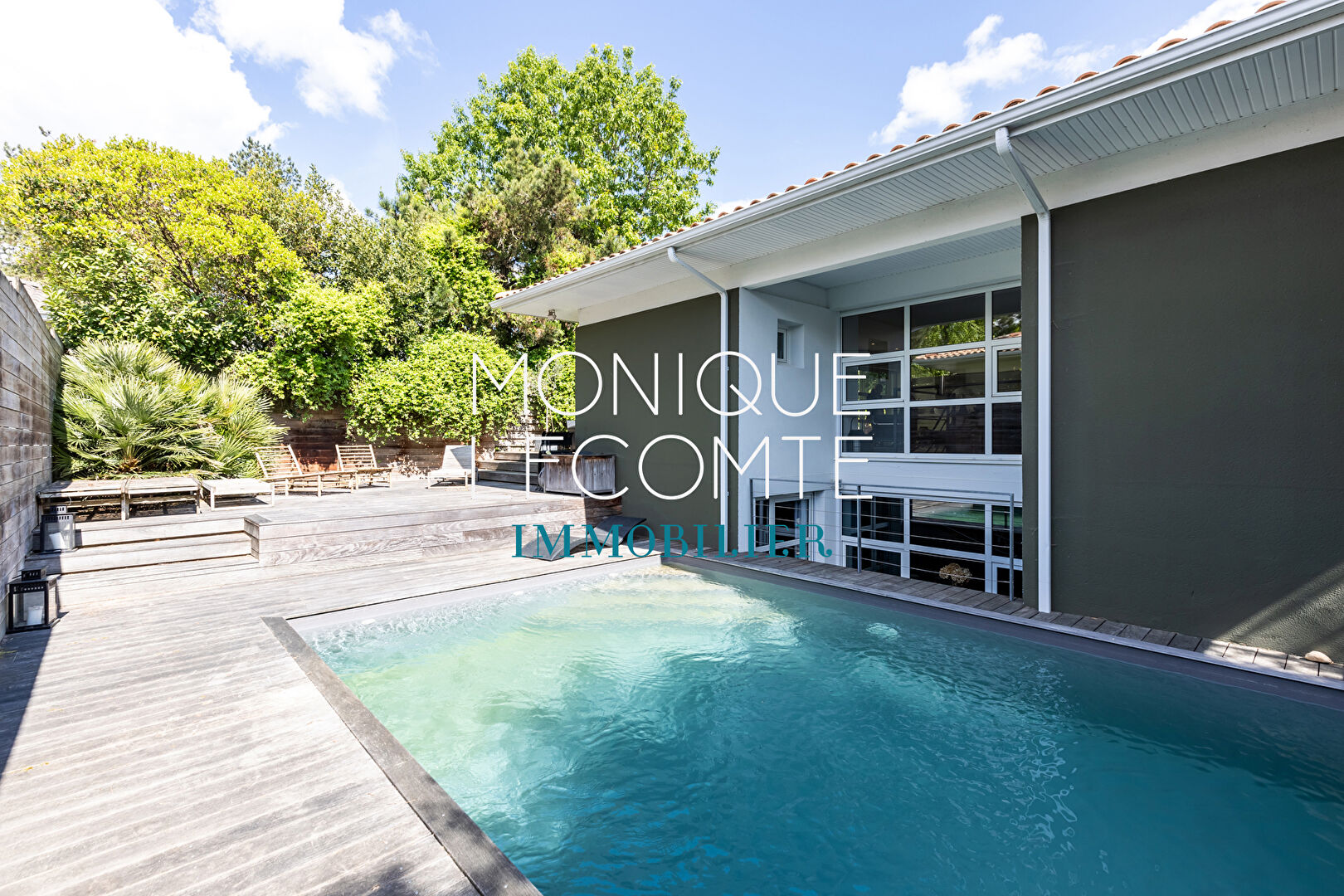 BORDEAUX-CAUDERAN, Maison contemporaine - 4 chambres - Terrasse - Piscine - Garage