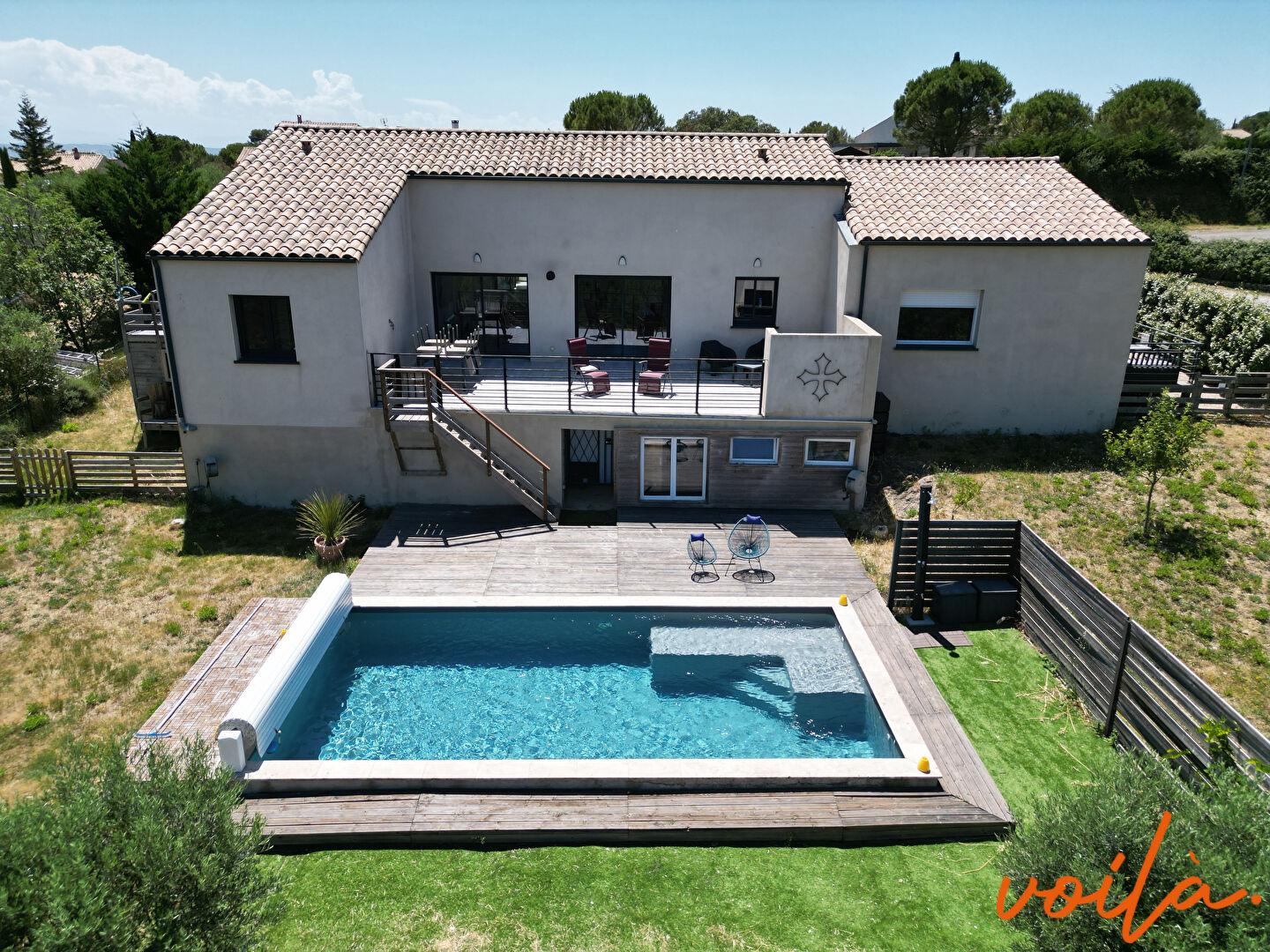 REF – OCCITANE – 15min CARCASSONNE – Maison plain-pied 165m² – 3 chambres + T2 – Garage – Piscine