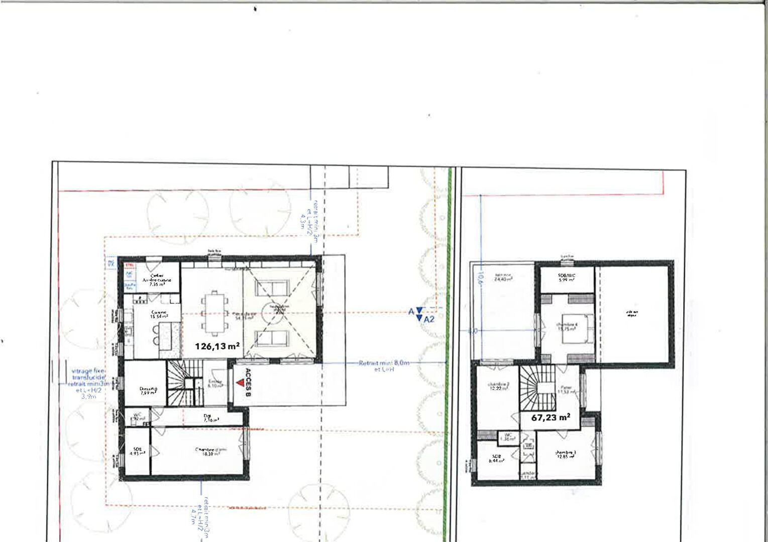 CHATOU quartier BRIMONT terrain à bâtir de 800 M² à 10 mn du RER vendu avec permis de construire