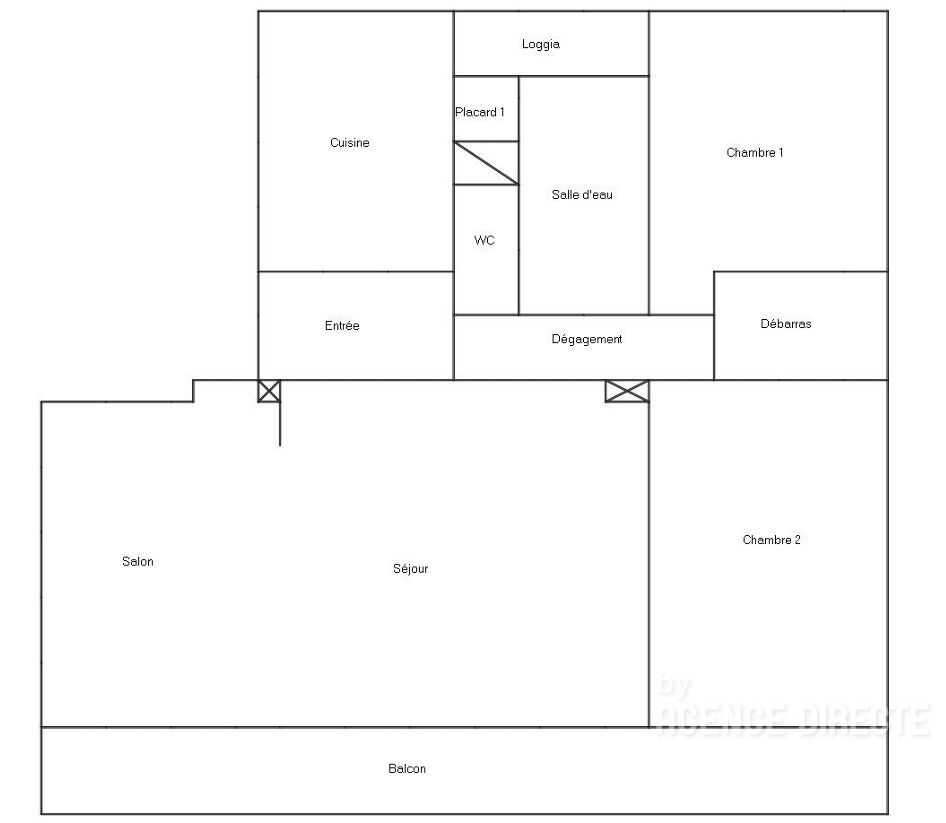 Appartement Rennes Sud - T4 - 73 m2 - Balcon et cave