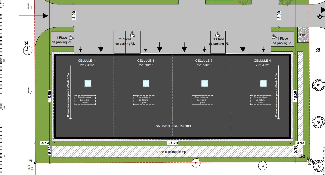 Local d'activité à louer - 892.0 m2 - 14 - Calvados
