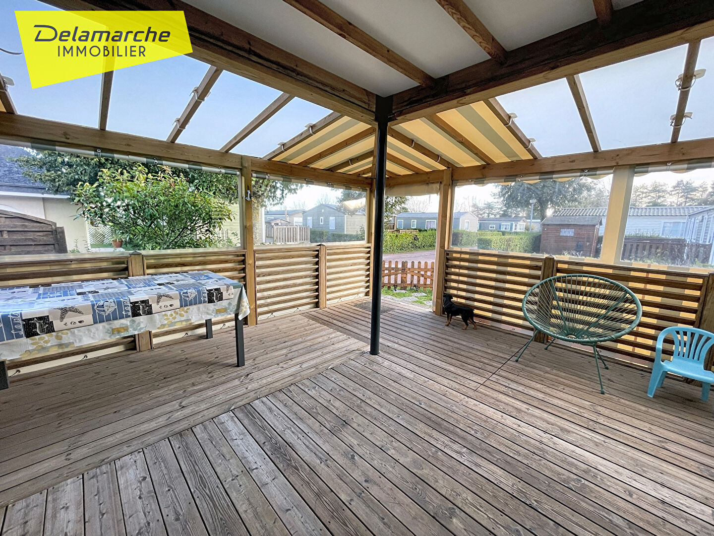 Photo Chalet avec deux chambres dans un Camping avec piscine à la plage de MONTMARTIN SUR MER image 3/6