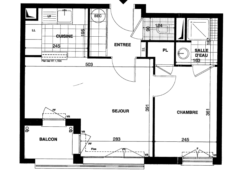 Appartement Nantes 2 pièce(s) 38.2 m2