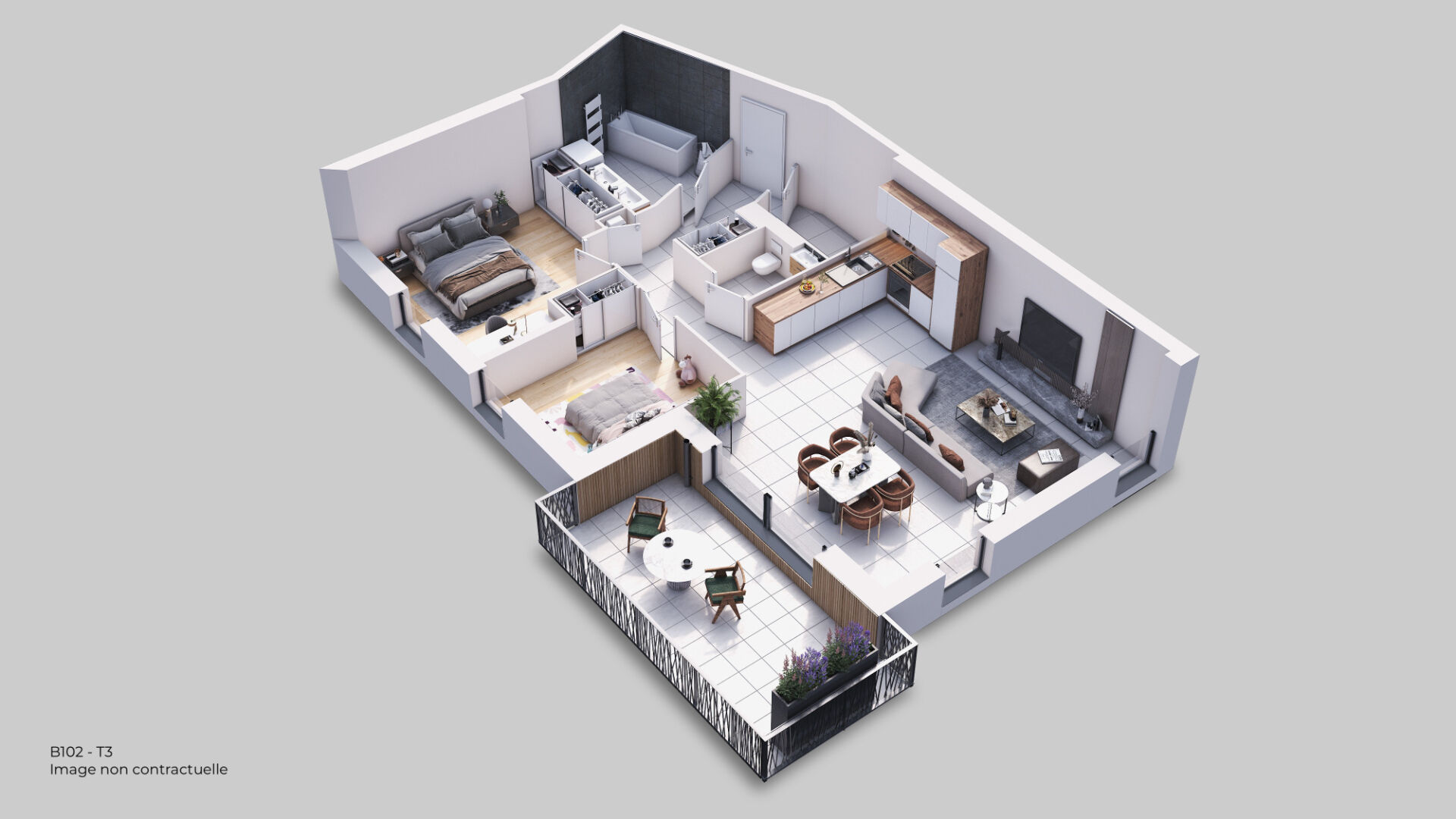 Photo YVOIRE - T3 de 81.81m² + balcon 15m² image 2/4