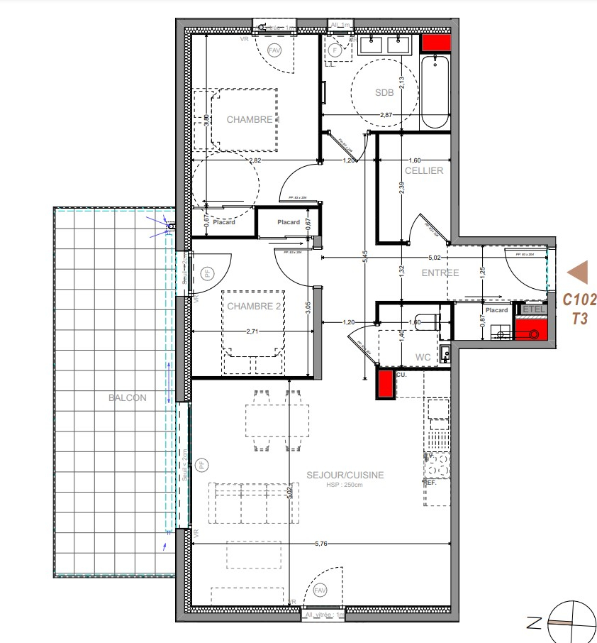 Photo YVOIRE - T3 de 74.12m² + balcon 22m² image 2/3