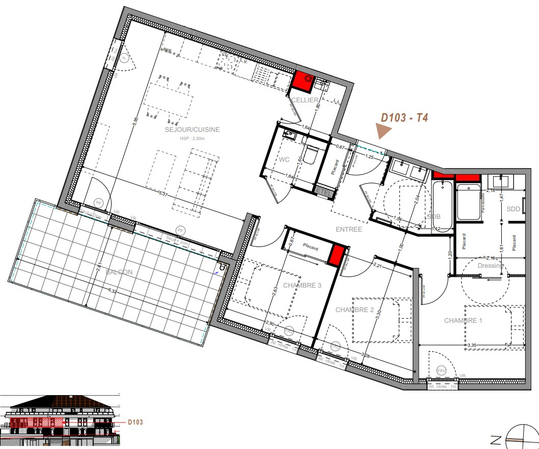 Photo YVOIRE - T4 de 88.25m² + balcon 17m² image 2/3