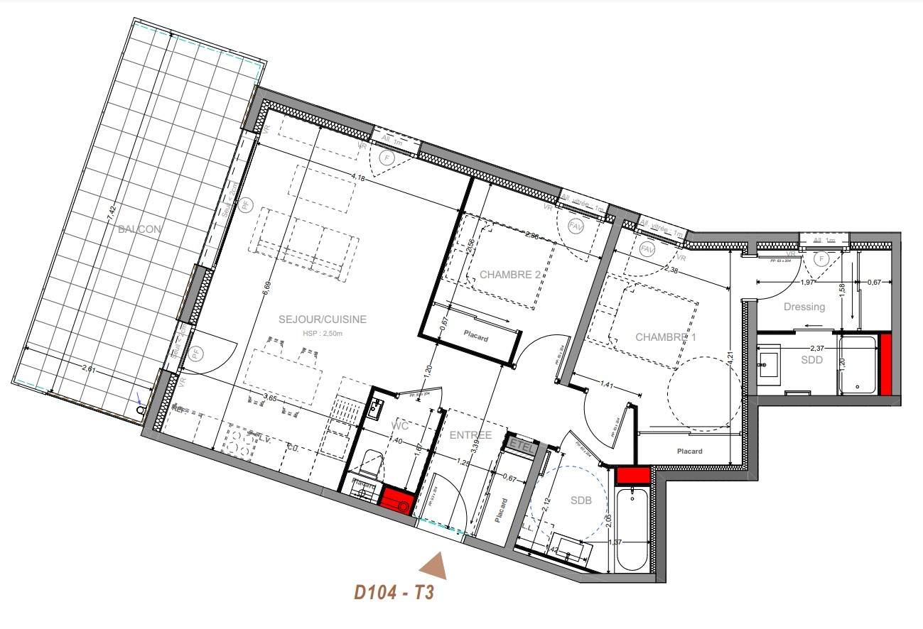 Photo YVOIRE - T3 de 71.38m² + balcon 19.85m² image 2/3