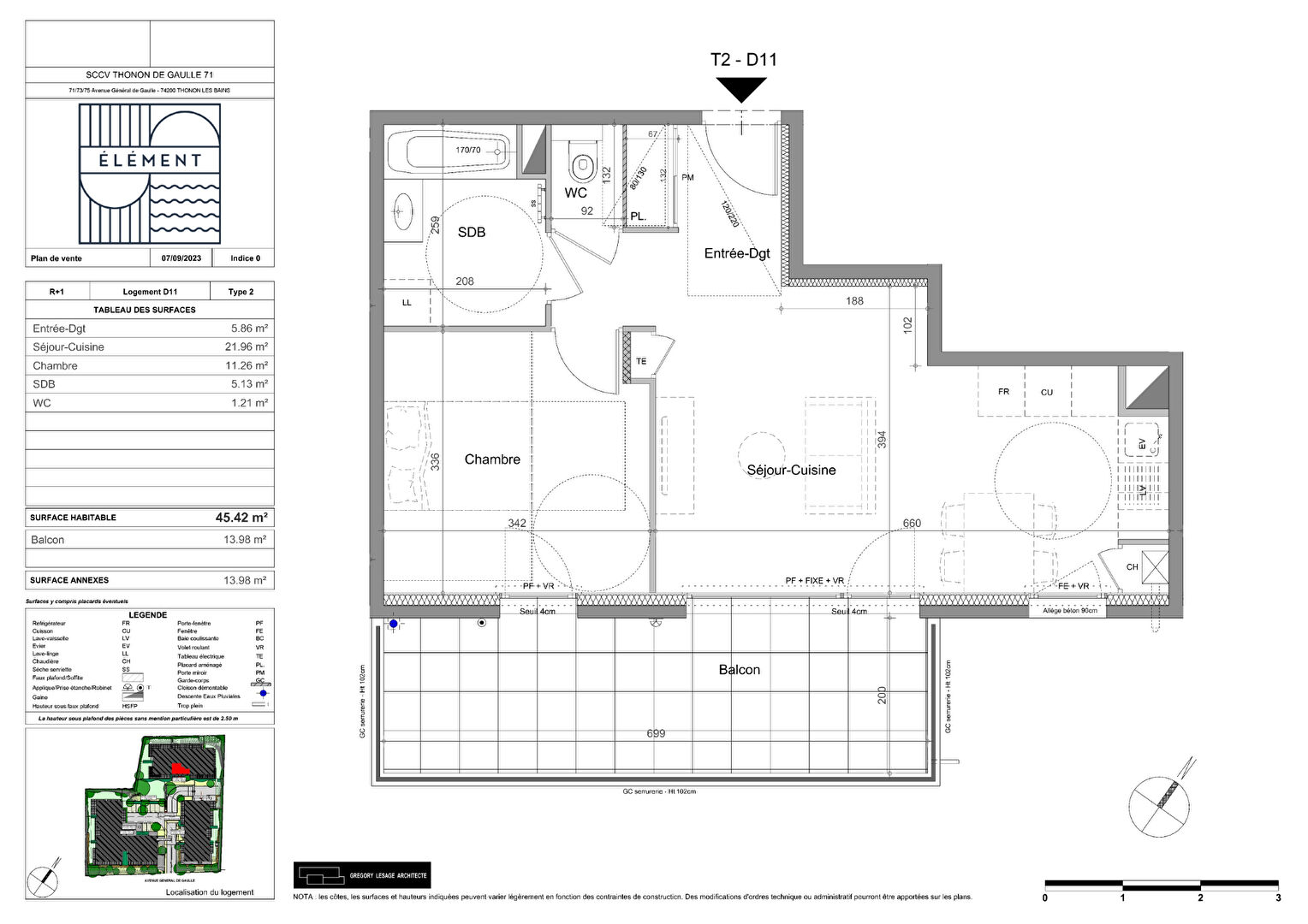 Photo THONON LES BAINS - Appartement T2 - 45.42m² image 2/4