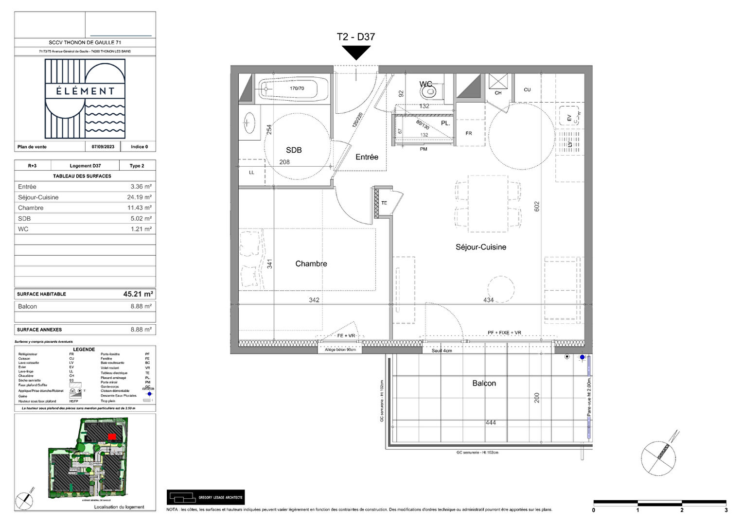 Photo THONON LES BAINS - Appartement T2 - 45.21m² image 2/4