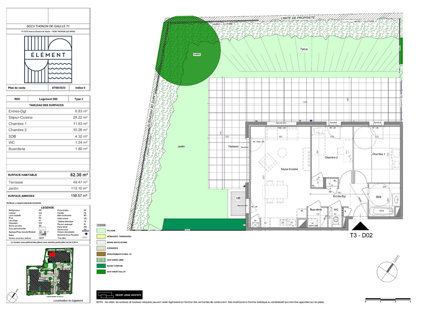 Photo THONON LES BAINS - Appartement T3 - 62.3m² image 2/4