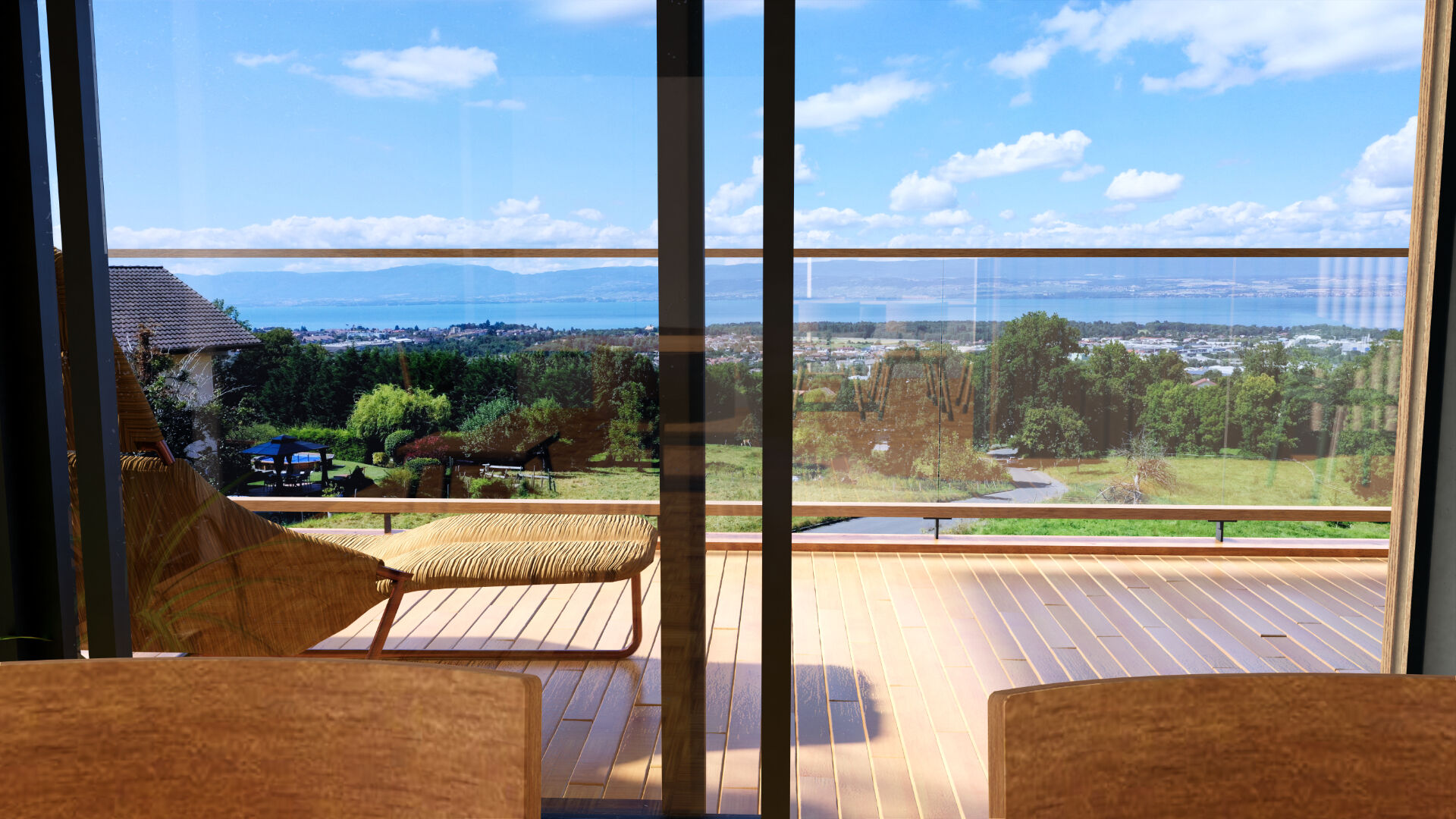 Photo Dernier étage avec terrasse vue lac - appartement T 4 de (117.34m²) image 4/5