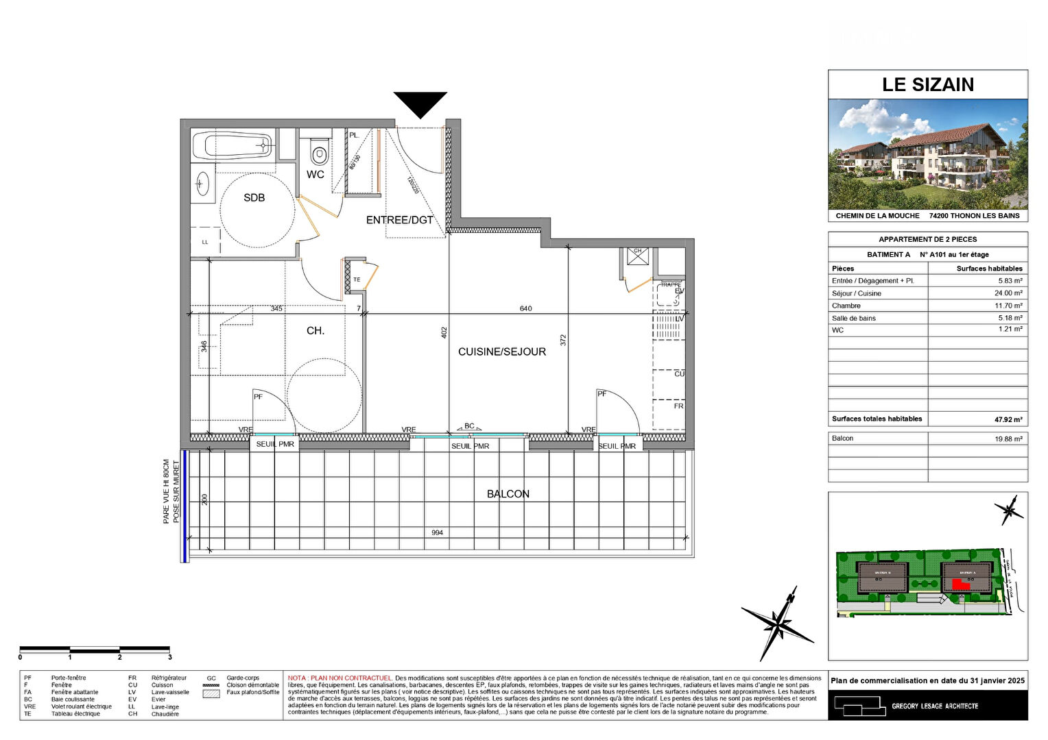 Photo Nouveauté - THONON LES BAINS - Appartement T2 image 2/4