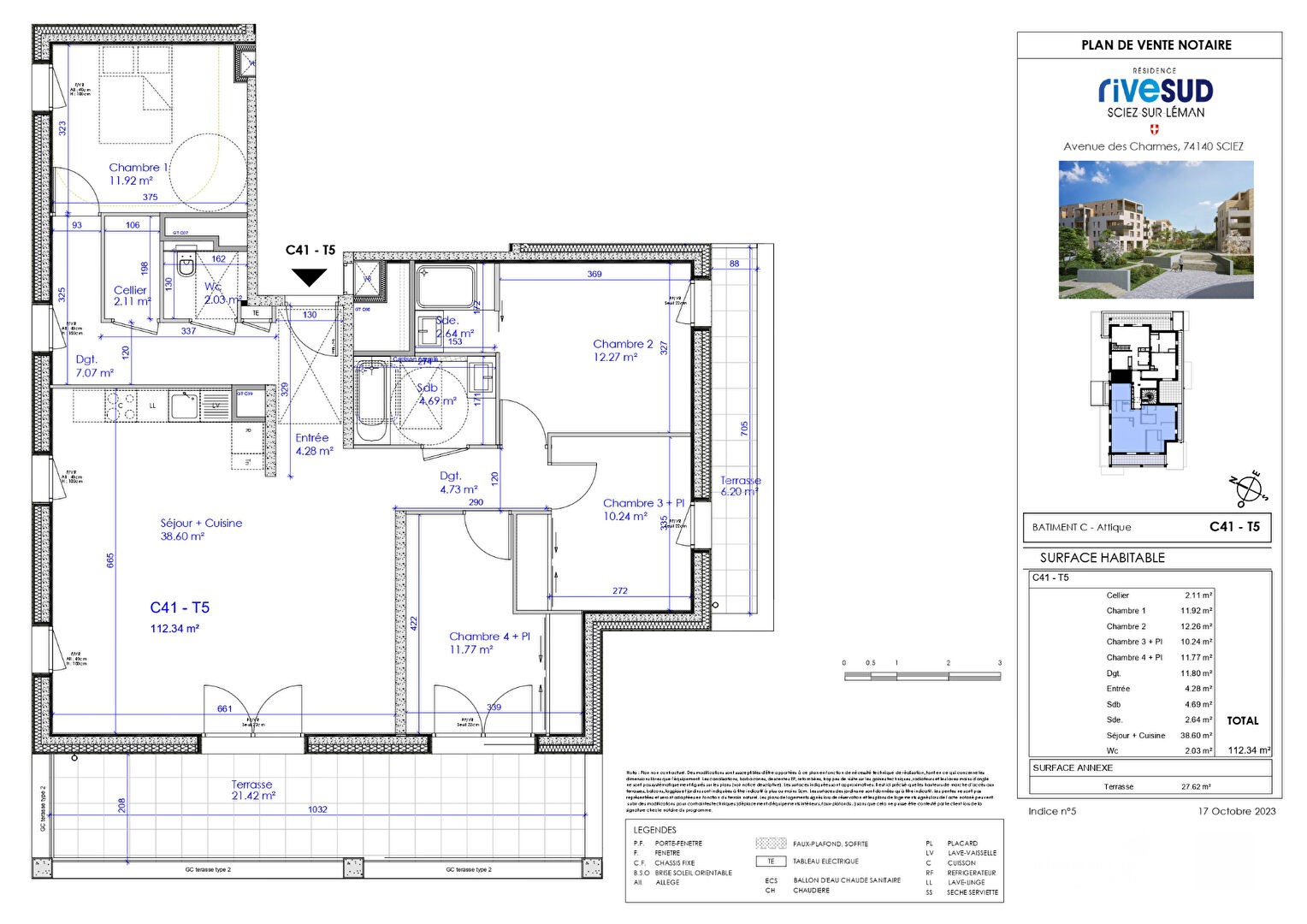 Photo Nouveauté - T5 Attique - SCIEZ image 3/6