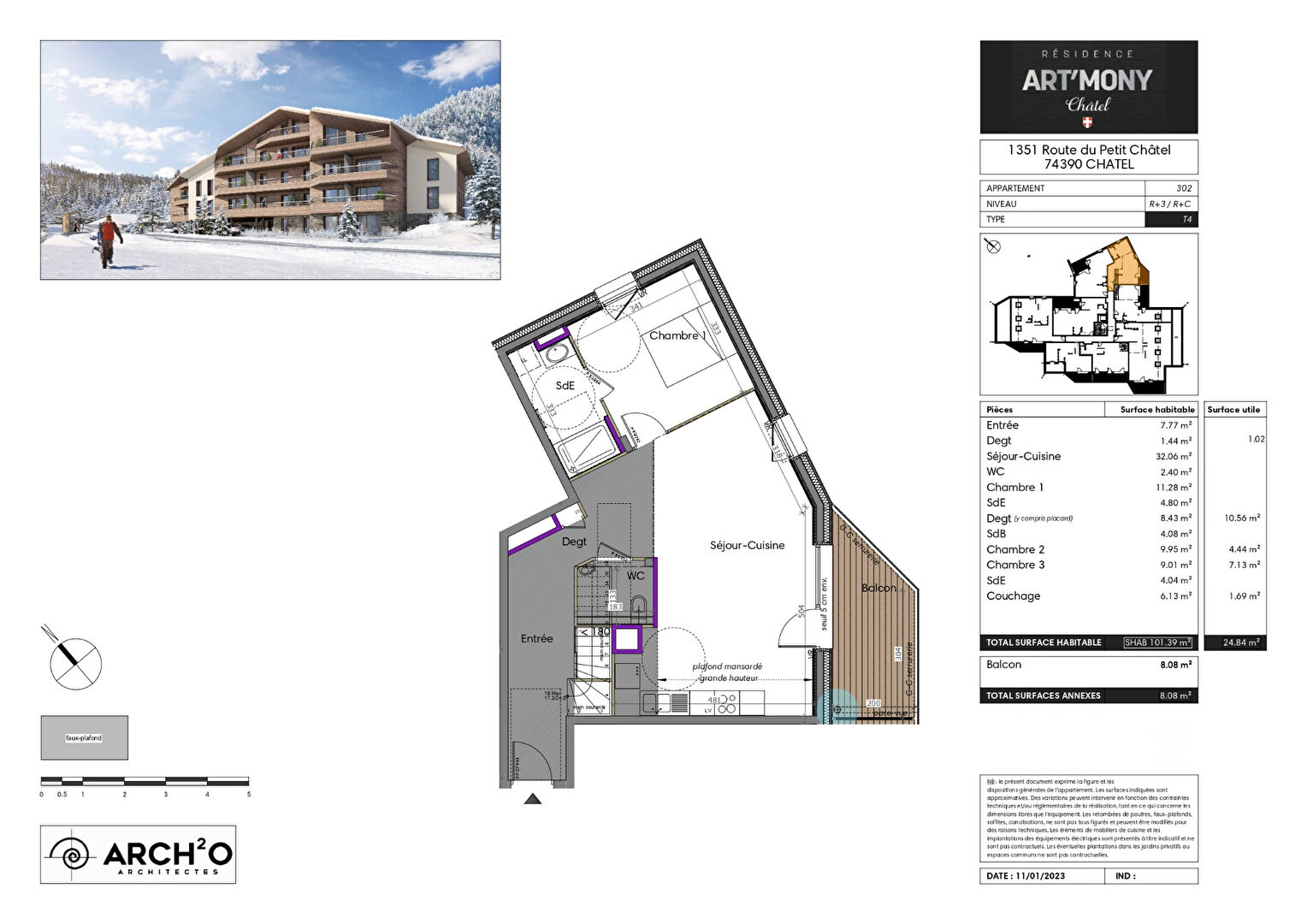 Photo Nouveauté - CHATEL - Appartement standing T4 duplex image 2/4