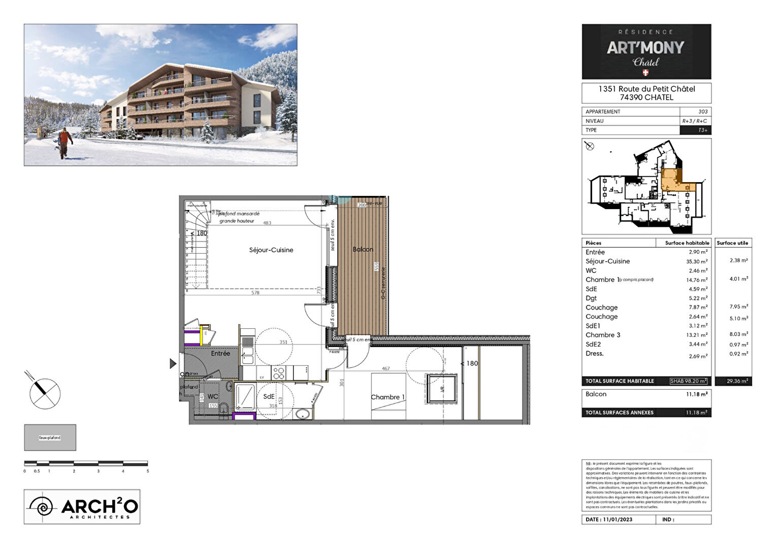 Photo Nouveauté - CHATEL - Appartement standing T3 duplex image 2/4