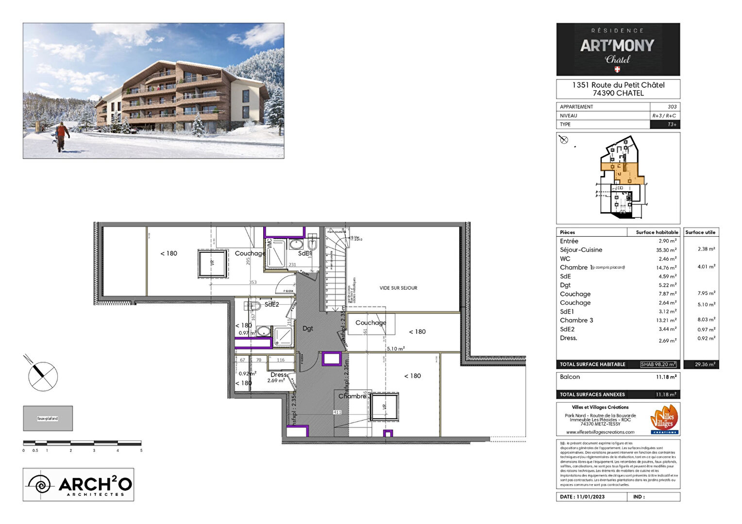 Photo Nouveauté - CHATEL - Appartement standing T3 duplex image 3/4