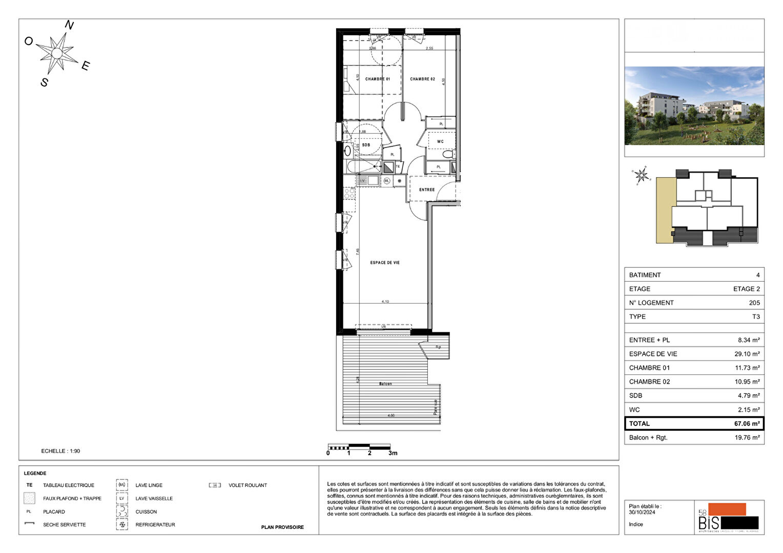 SCIEZ - Appartement T3 - 67.06m²