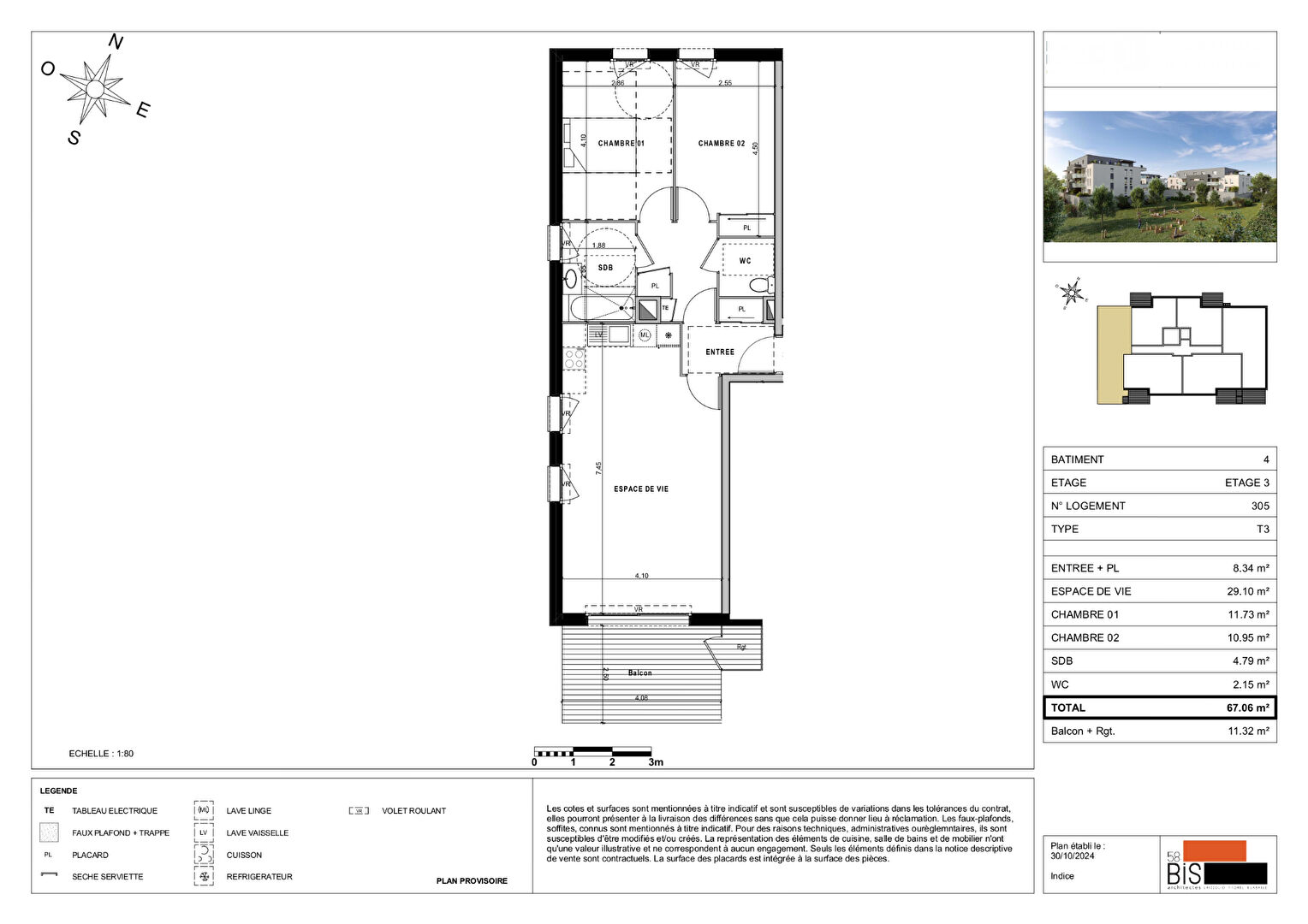 SCIEZ - Appartement T3 - 67.06m²