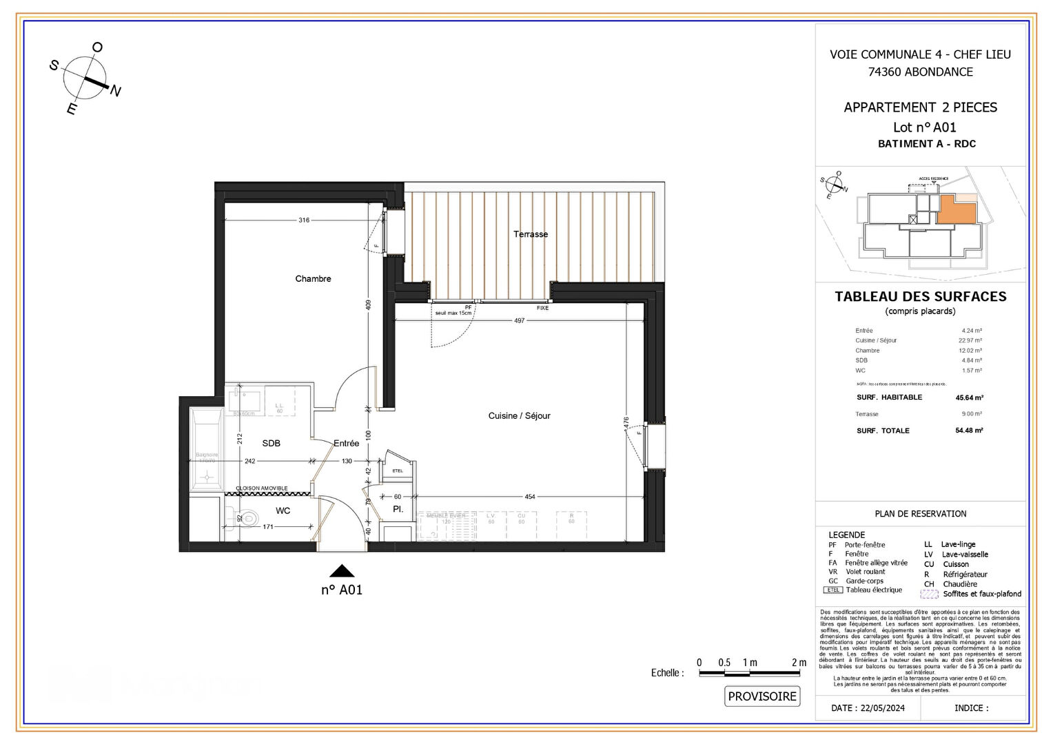 LES CHALETS DES CIMES - Appartement T2 - 45.61m²